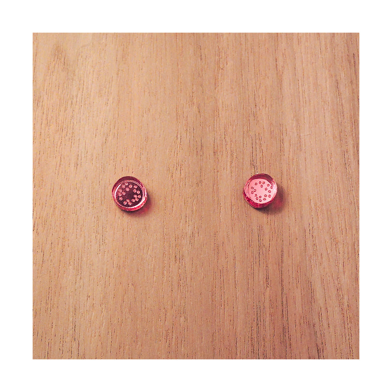 PULPY PINK PASSIONFRUIT EARRINGS