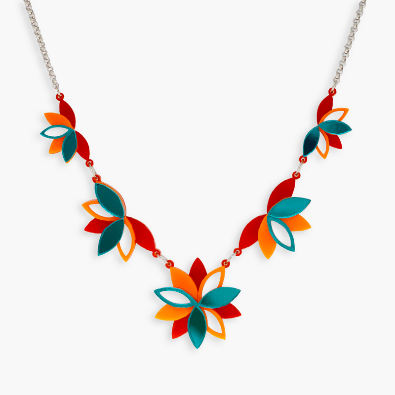 LOTUS TEAL NECKLACE